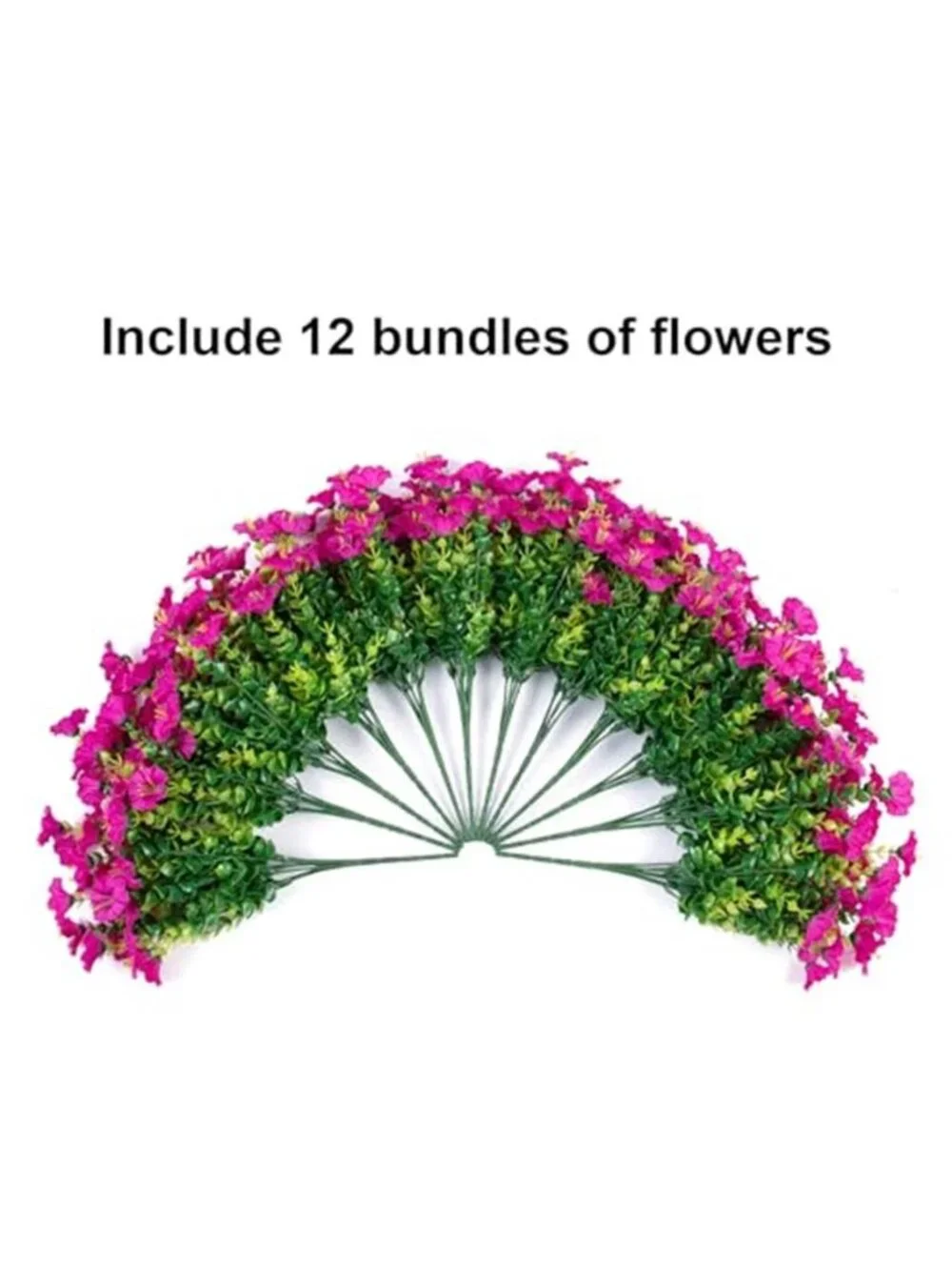 Artificial Morning Glory Flowers UV Resistant Faux Outdoor Plants 12 Bundles